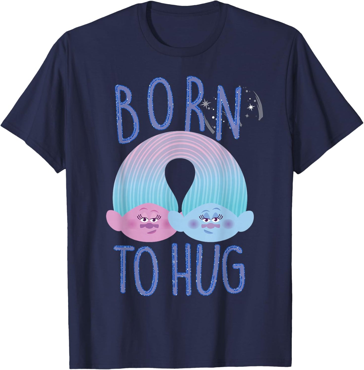 DreamWorks Trolls Born To Hug T-Shirt - T-Shirt | Navy