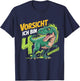 Kinder Dinosaurier 4 Geburtstag Deko ich bin 4 Dino Jungen 4 Jahre T-Shirt - T-Shirt | Navy