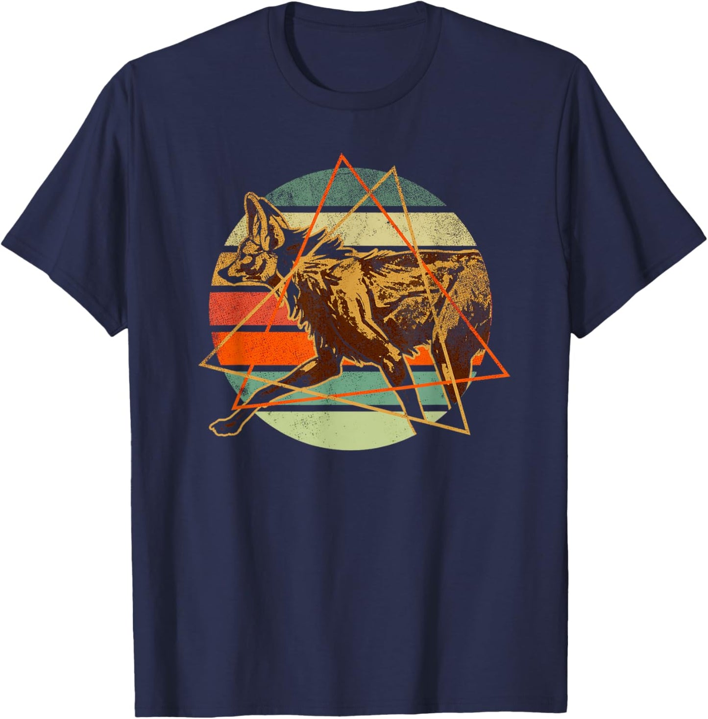 Maned Wolf South America Animal Colorful T-Shirt - T-Shirt | Navy