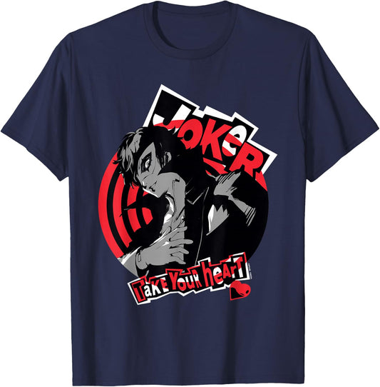 Persona 5 Joker Take Your Heart ATLUS T-Shirt - T-Shirt | Navy