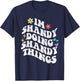 Retro Groovy Im Shandy Doing Shandy Things Funny Mother's T-Shirt - T-Shirt | Navy