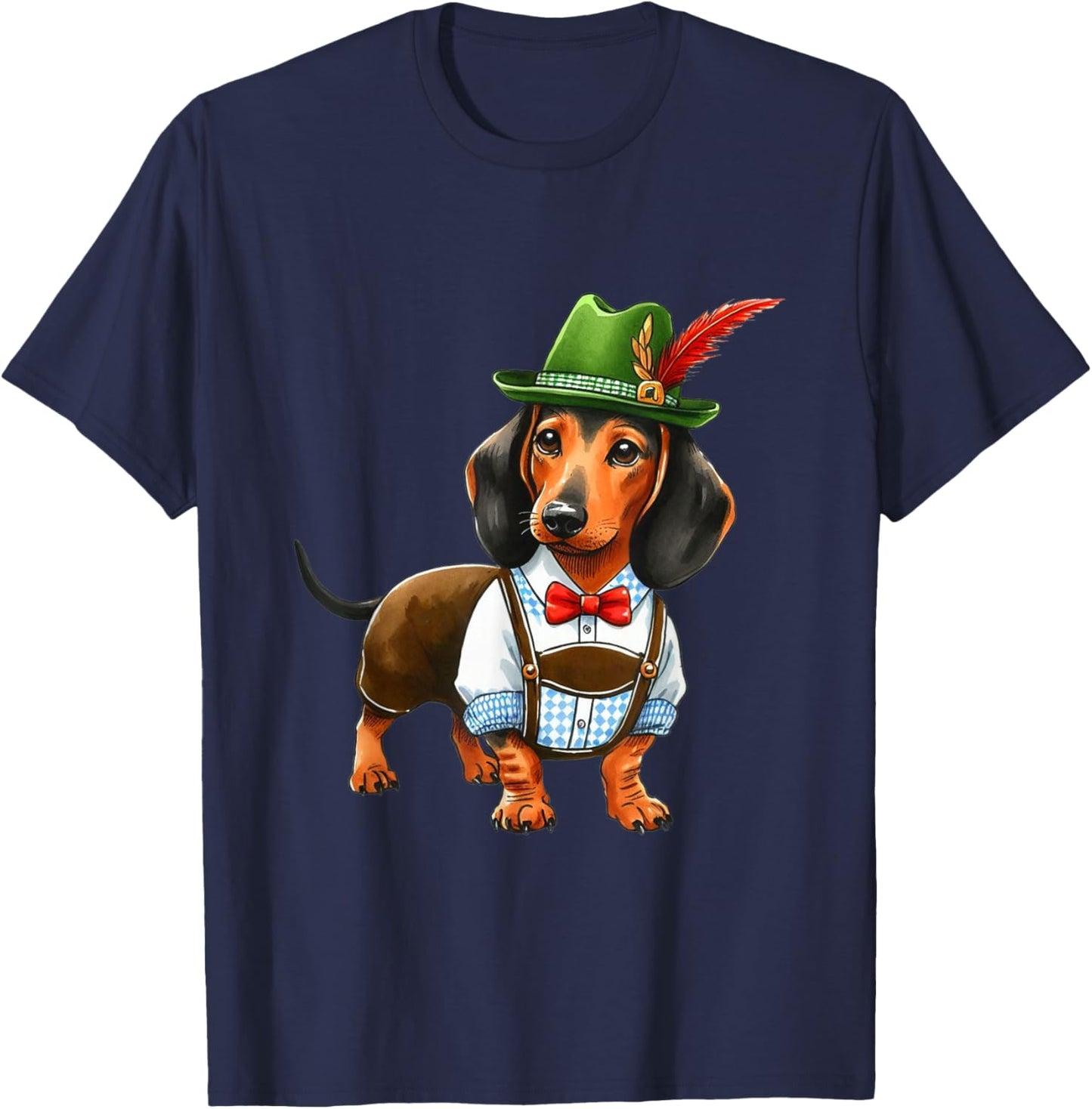 Oktoberfest Dachshund Cute Sausage Dog German Kids Men Women T-Shirt - T-Shirt | Navy