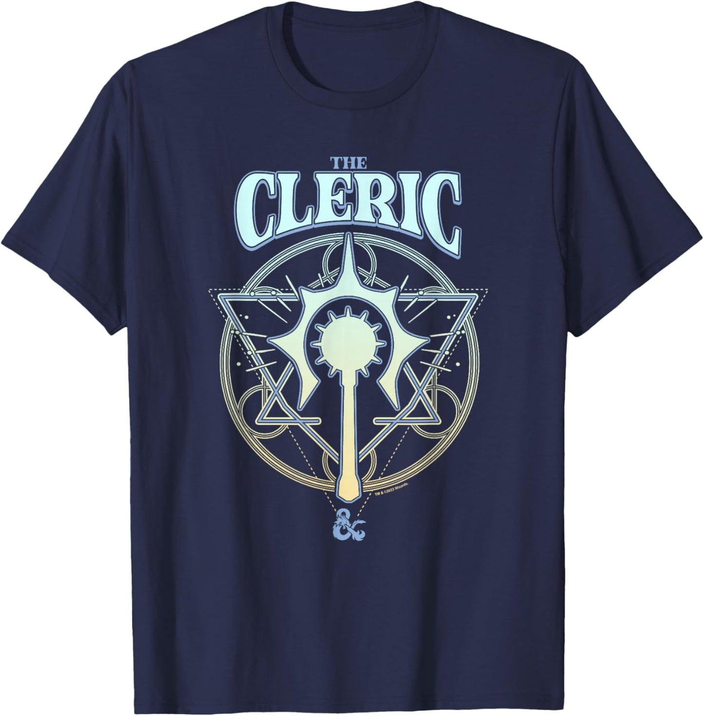Dungeons & Dragons The Cleric Class Divine Magic Logo T-Shirt - T-Shirt | Navy