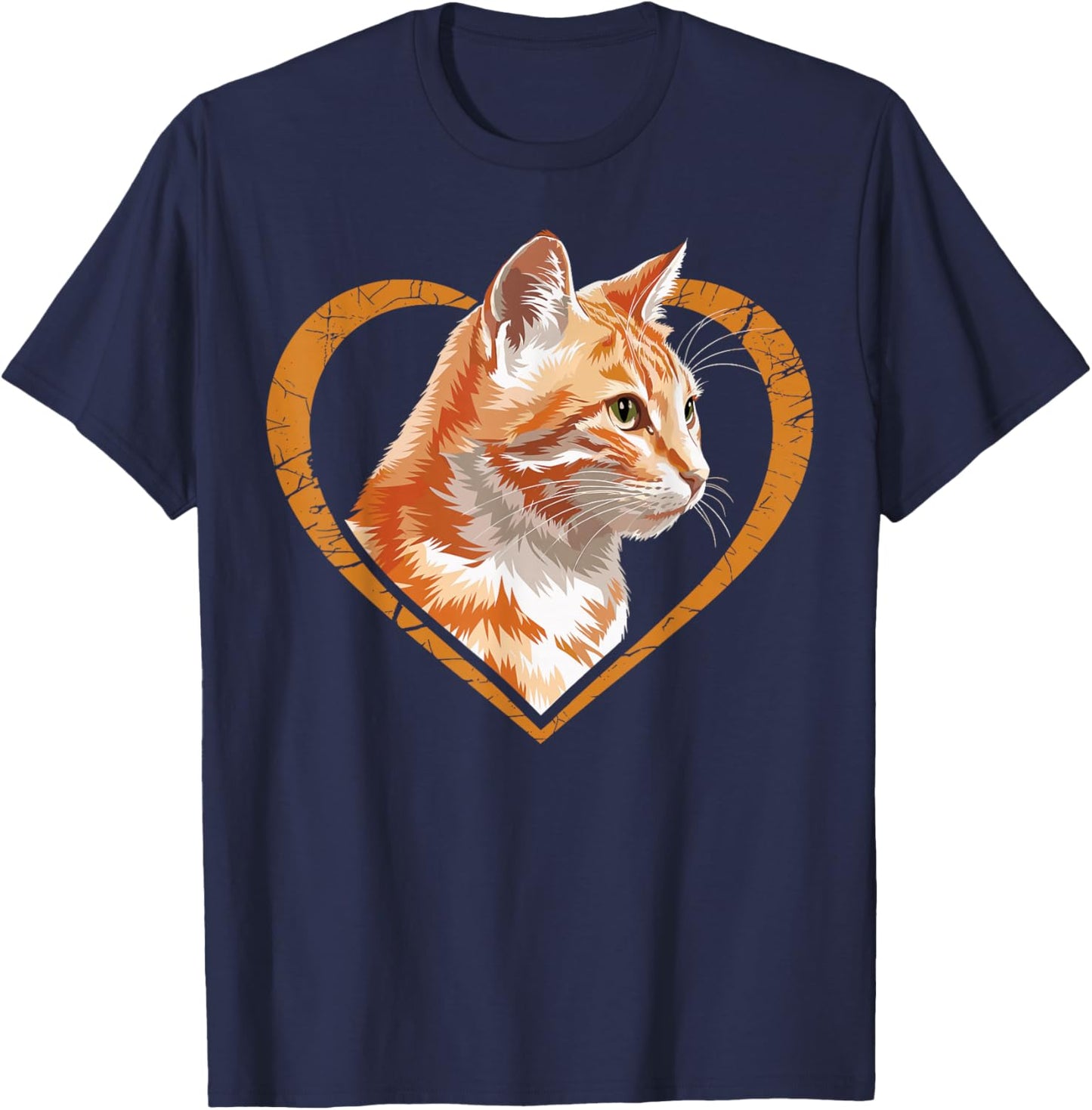 Orange Tabby Cat Orange Cat T-Shirt - T-Shirt | Navy
