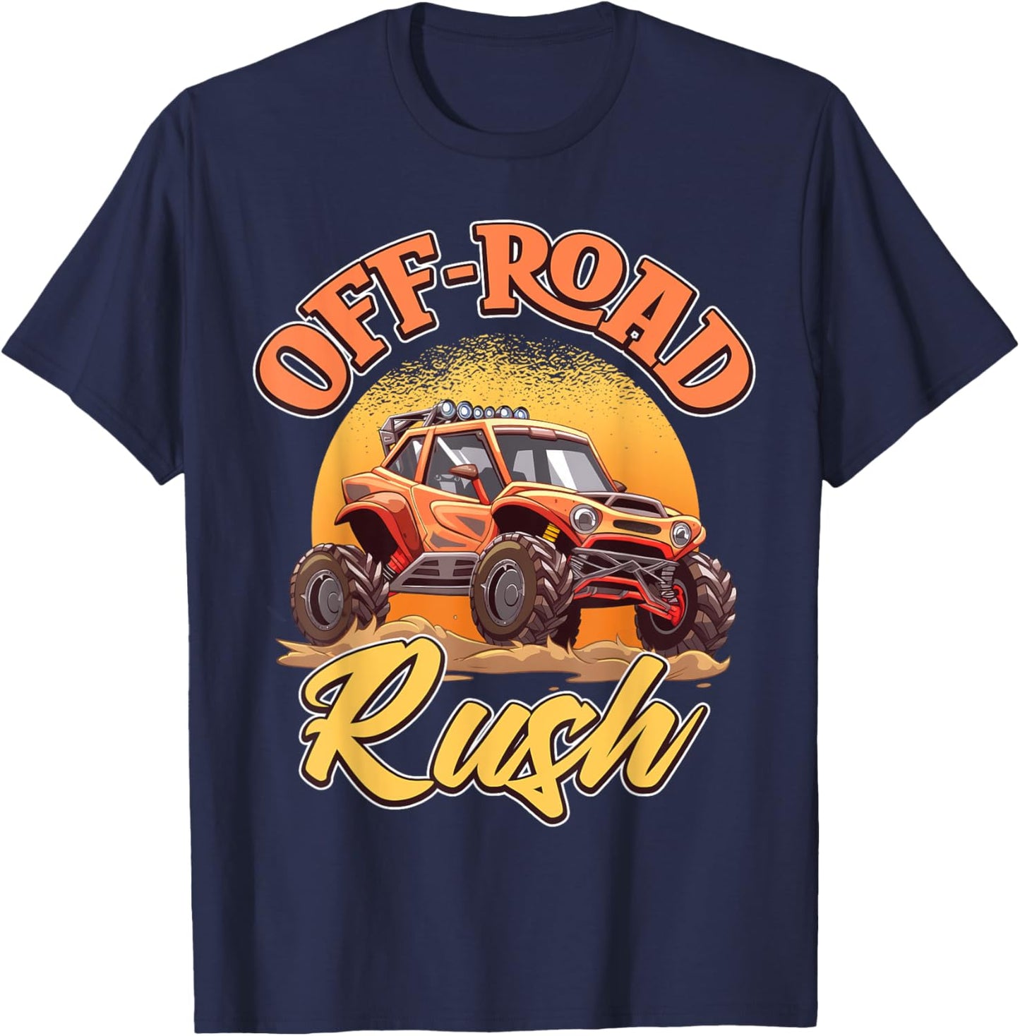 Orange Off-Road Rush Dune Buggy Adventure T-Shirt - T-Shirt | Navy