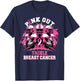 Pink Out Tackle Breast Cancer Awareness Football Pink Ribbon T-Shirt - T-Shirt | Navy