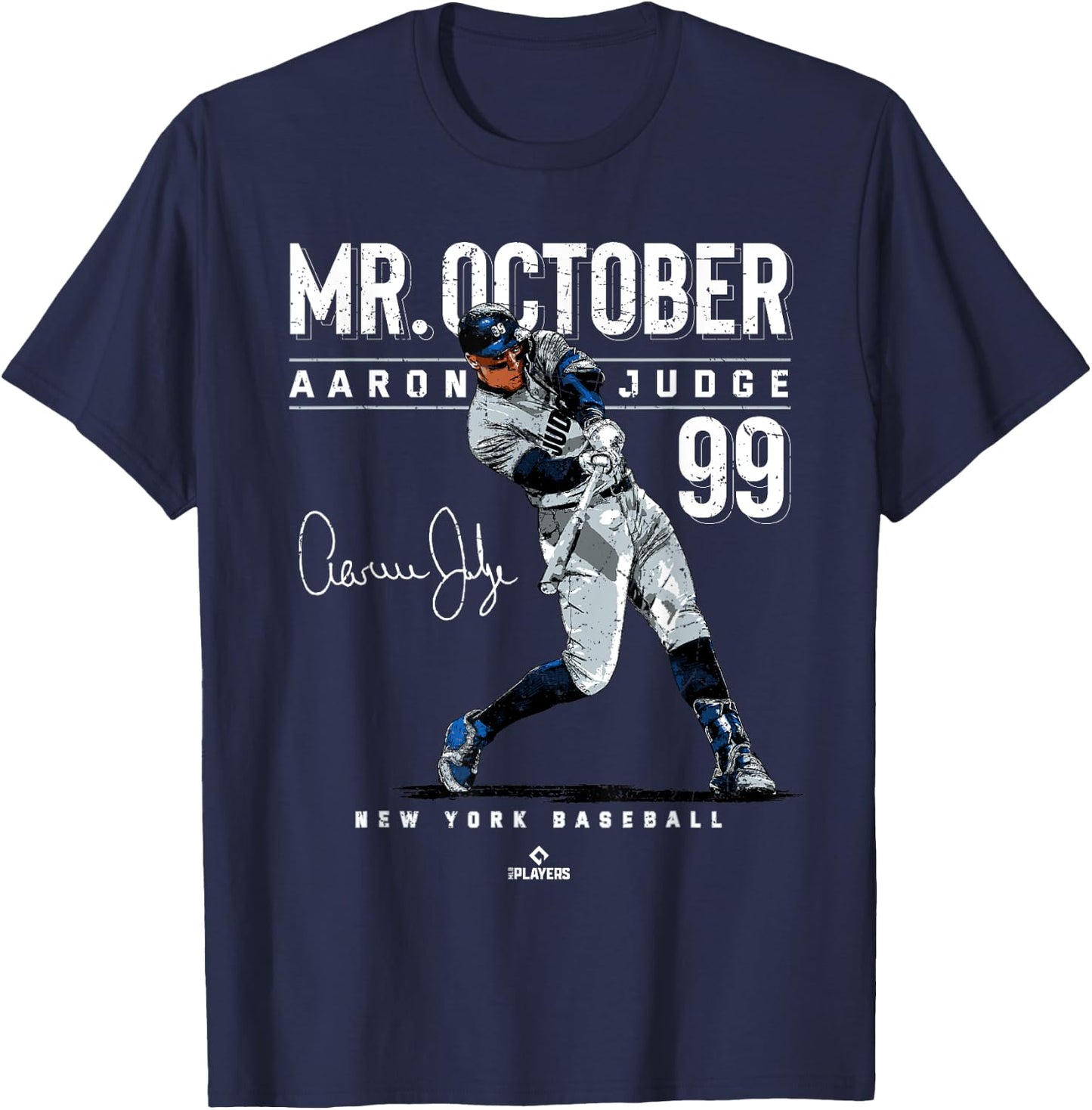 Mr. October Aaron Judge New York Baseball MLBPA T-Shirt - T-Shirt | Navy