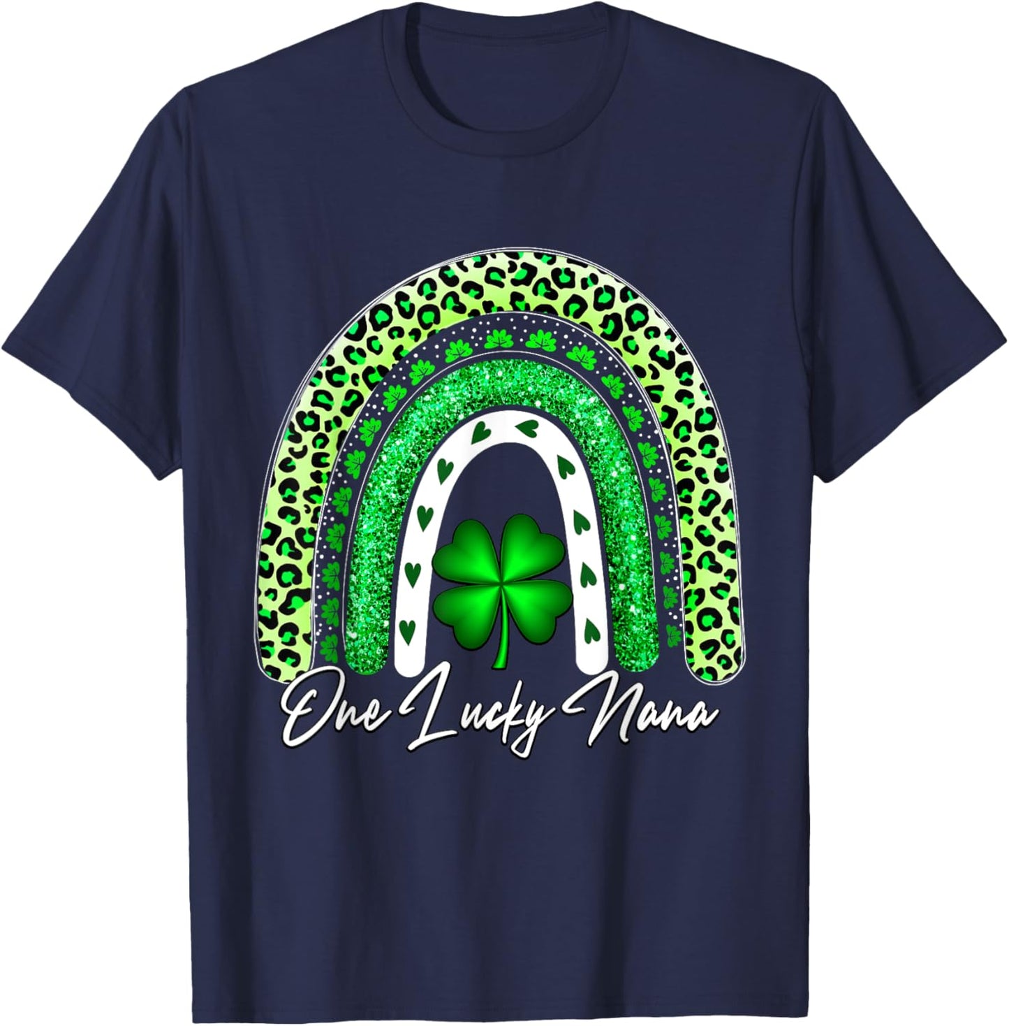 One Lucky Nana Matching Family St Patricks Day Nana T-Shirt - T-Shirt | Navy