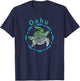 Vintage Oahu Travel Shirts And Apparel Oahu Vintage Tribal Turtle Blue -Adults Classic Fit Short Sleeve Small T-Shirt - T-Shirt | Navy