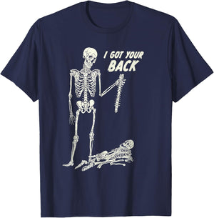 I Got Your Back Halloween Skeleton Skull Sarcastic T-Shirt - T-Shirt | Navy