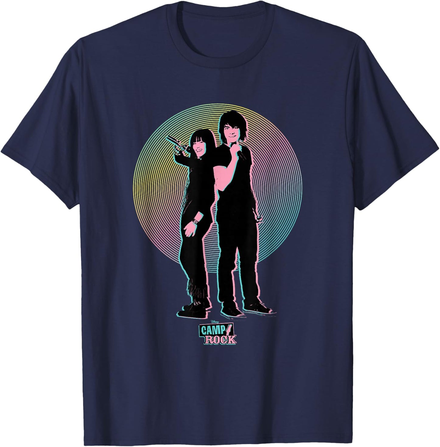 Disney Camp Rock Mitchie Torres and Shane Grey T-Shirt - T-Shirt | Navy