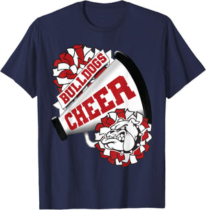 Dog Cheer Back To School Spirit Cheerleading T-Shirt - T-Shirt | Navy