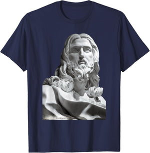 Jesus Christ Bernini Statue T-Shirt - T-Shirt | Navy