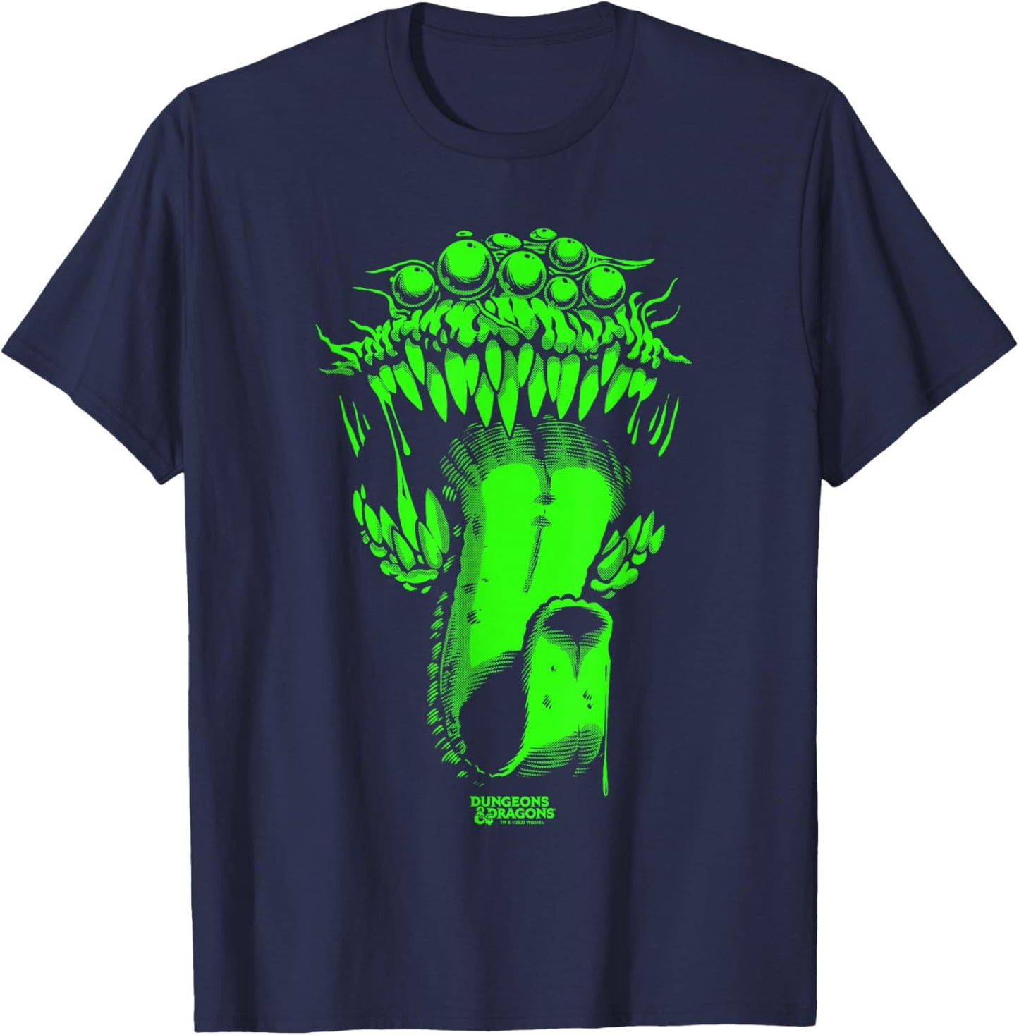 Dungeons & Dragons Halloween Neon Green Mimic Costume T-Shirt - T-Shirt | Navy