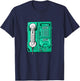 Light Teal Aqua Color Plugged Light Teal Aqua T-Shirt - T-Shirt | Navy