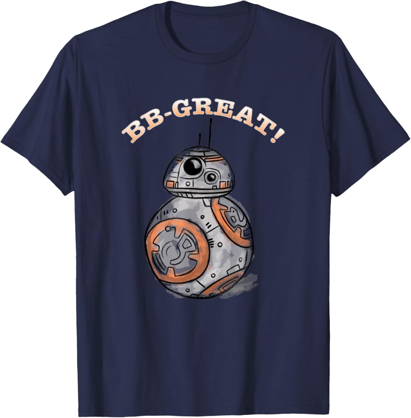 Star Wars: The Force Awakens BB-Great! Watercolor Portrait T-Shirt - T-Shirt | Navy