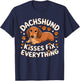 Dachshund Kisses Fix Everything T-Shirt - T-Shirt | Navy