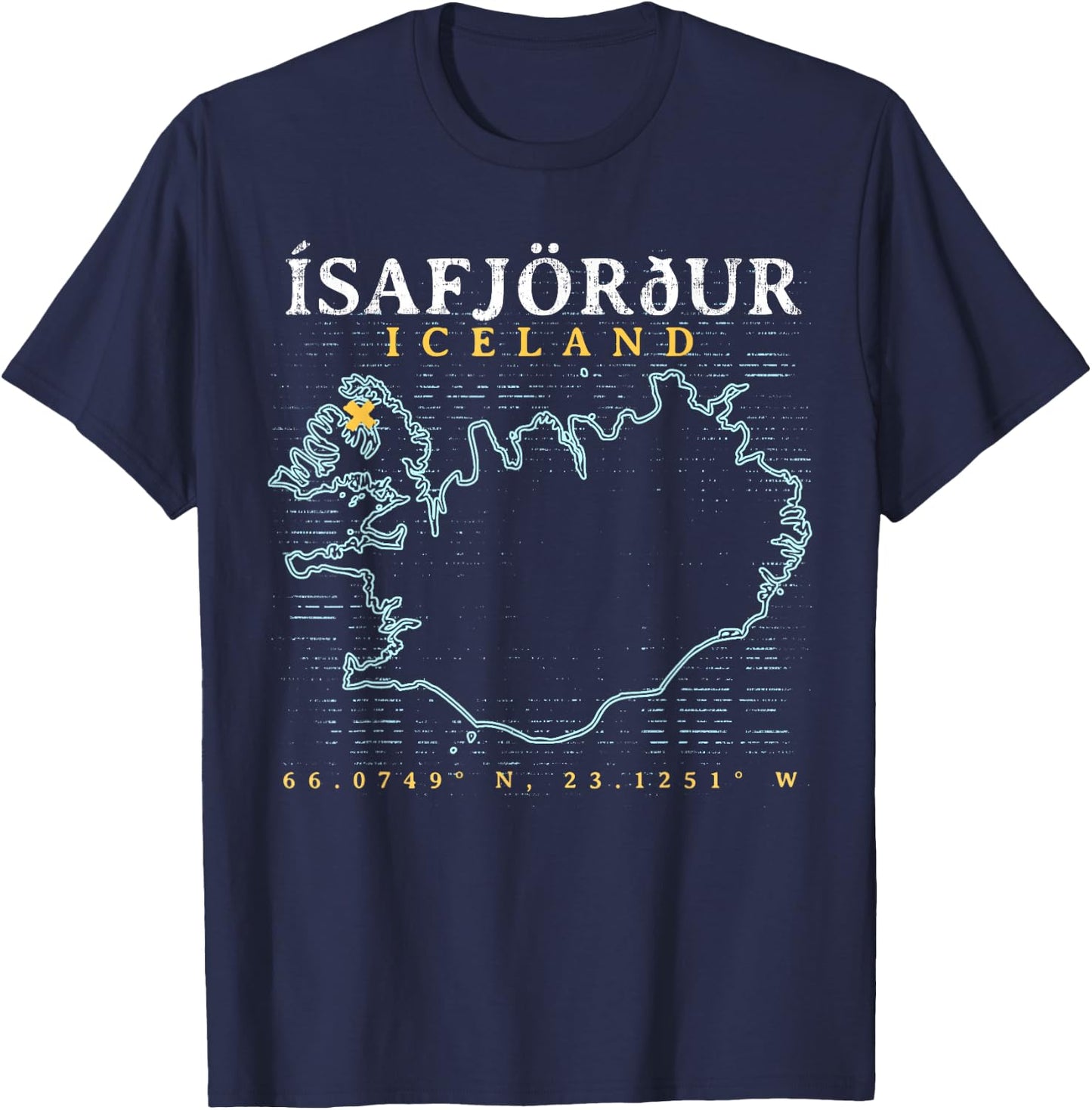Iceland Isafjordur T-Shirt - T-Shirt | Navy