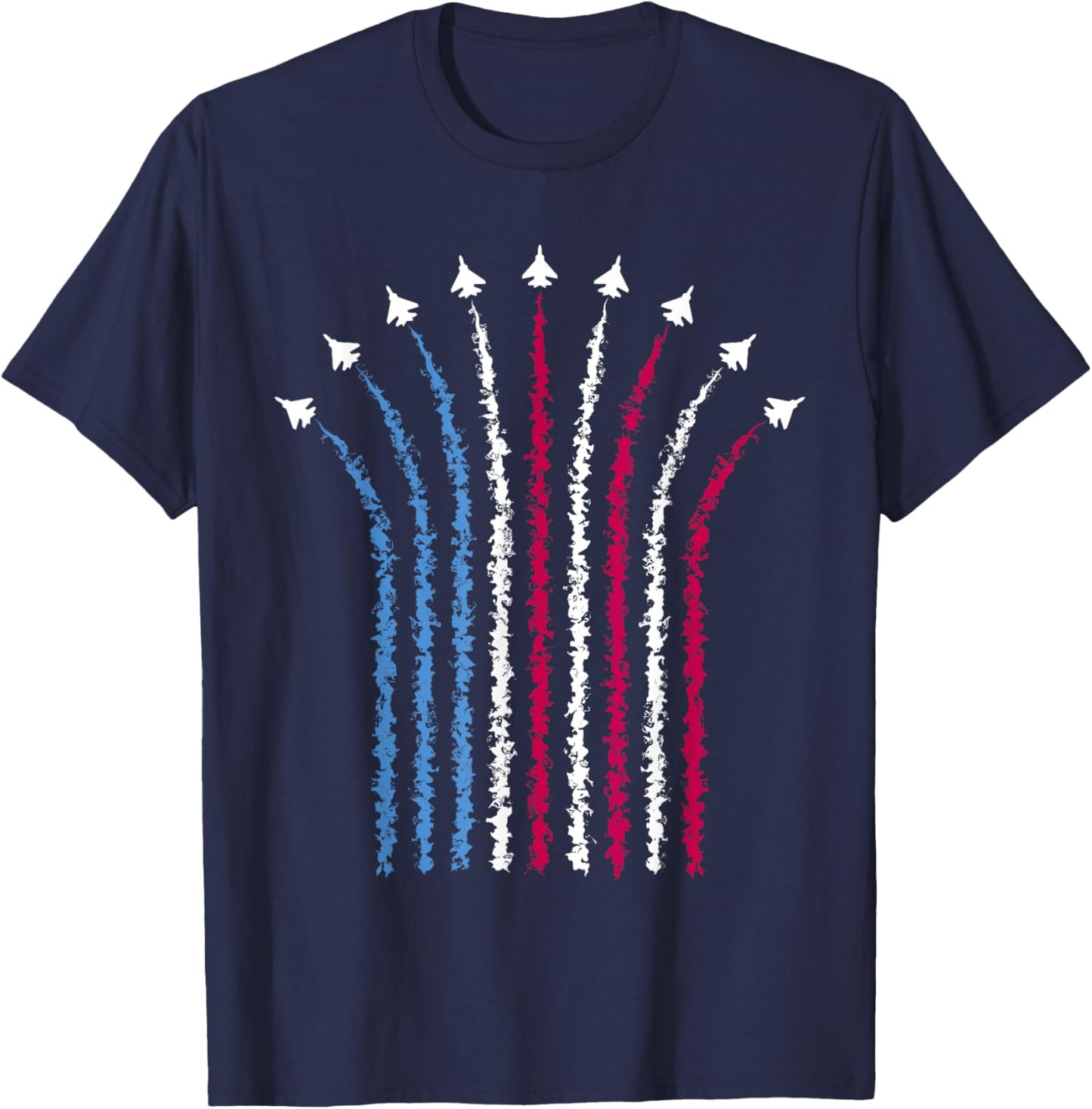 USA Jets 4th of July American Flag Patriotic Graphic T-Shirt - T-Shirt | Navy