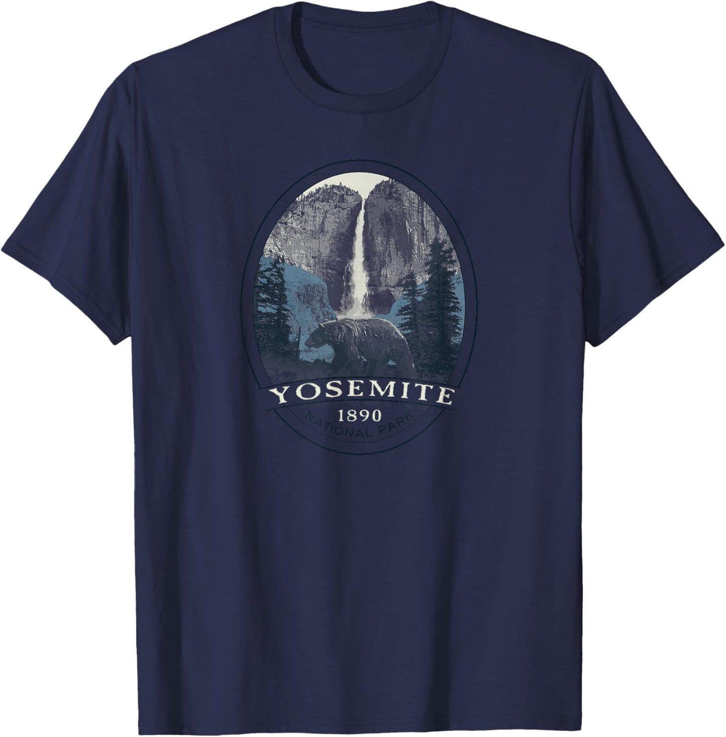 Yosemite National Park Vintage T-Shirt - T-Shirt | Navy