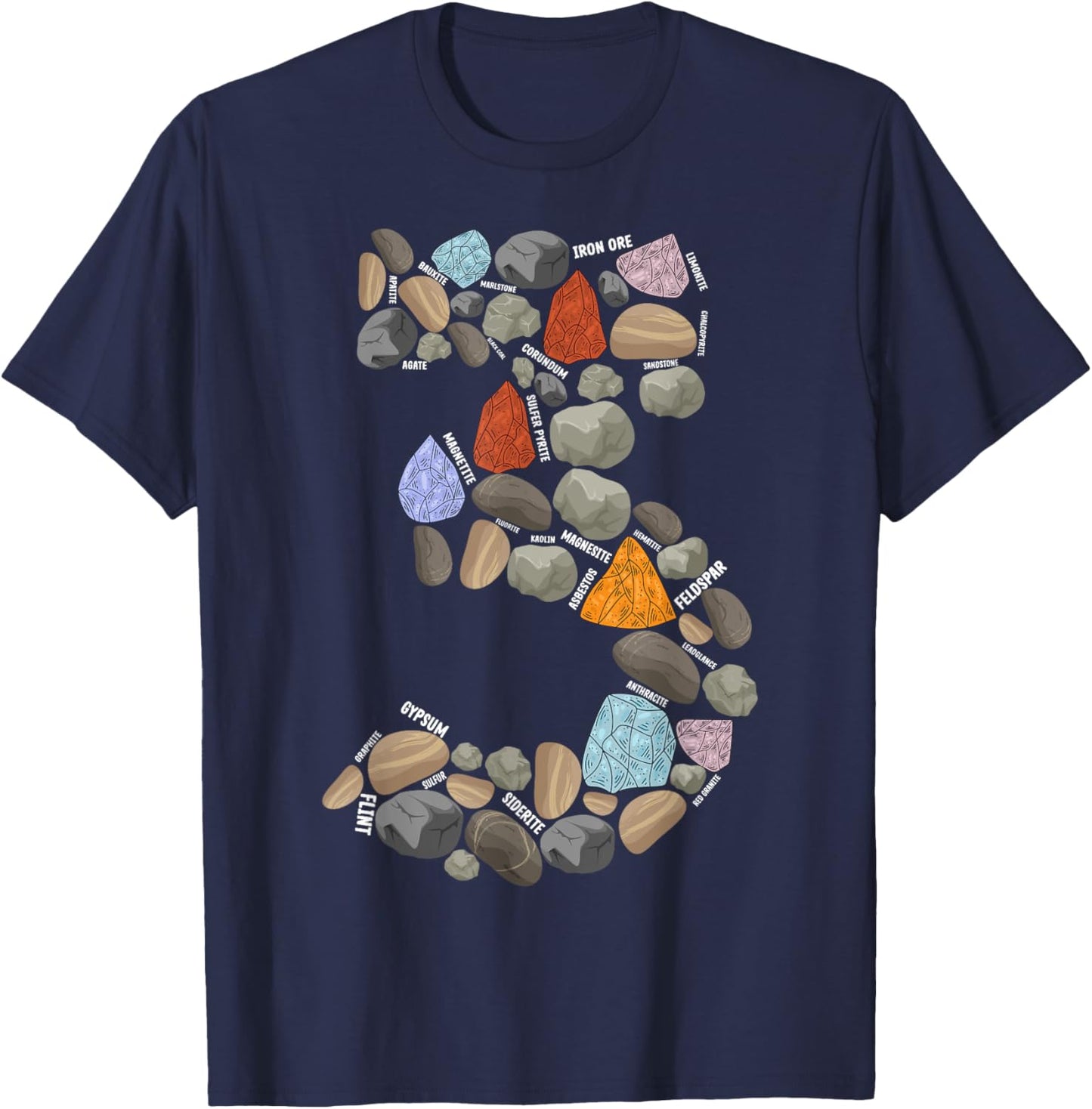 Geology Rocks 3 Years Old 3rd Birthday Rock Collecting T-Shirt - T-Shirt | Navy