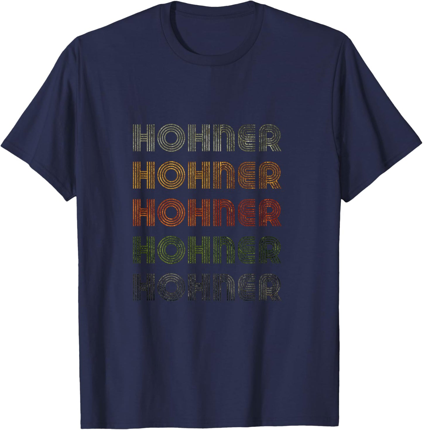 Love Heart Hohner Grunge Vintage Style Black Hohner T-Shirt - T-Shirt | Navy