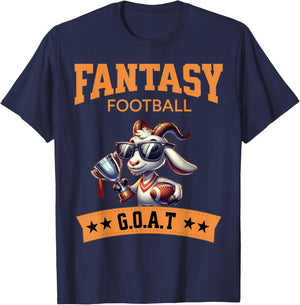 Funny Fantasy Football Champion Goat , Small T-Shirt - T-Shirt | Navy