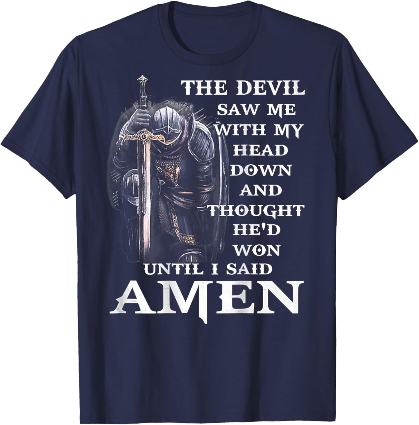 Jesus The Devil Saw Me With My Head Down (auf der Rückseite) T-Shirt - T-Shirt | Navy