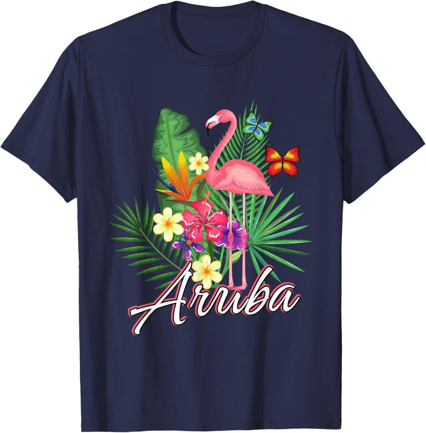 Flamingo Aruba Souvenir / Aruba T-Shirt - T-Shirt | Navy