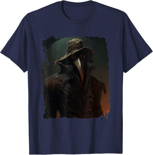 Scary Plague Doctor T-Shirt - T-Shirt | Navy