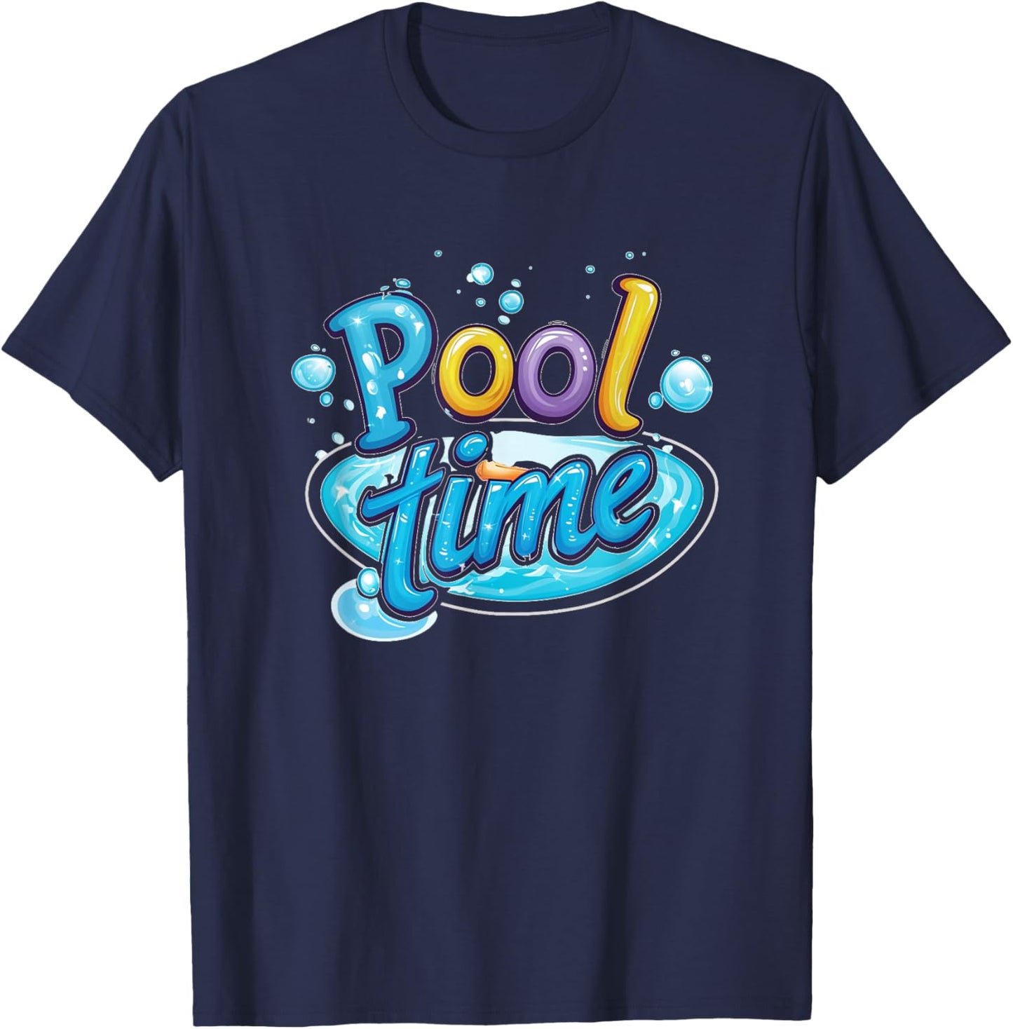 Cool pool time party outfit for kids and adults T-Shirt - T-Shirt | Navy