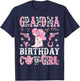 Grandma Of The Birthday Cow-Girl Pink Disco Rodeo Western T-Shirt - T-Shirt | Navy