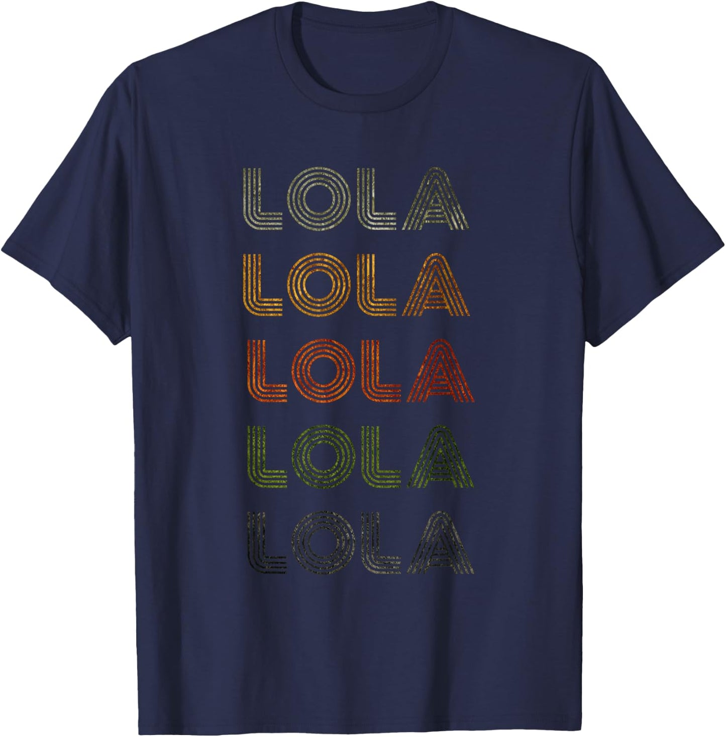 Love Heart Lola Grunge/Vintage Style Black Lola T-Shirt - T-Shirt | Navy