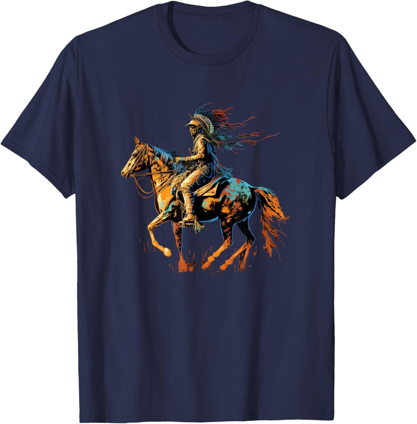 Native American Dreamcatcher Indian Design T-Shirt - T-Shirt | Navy