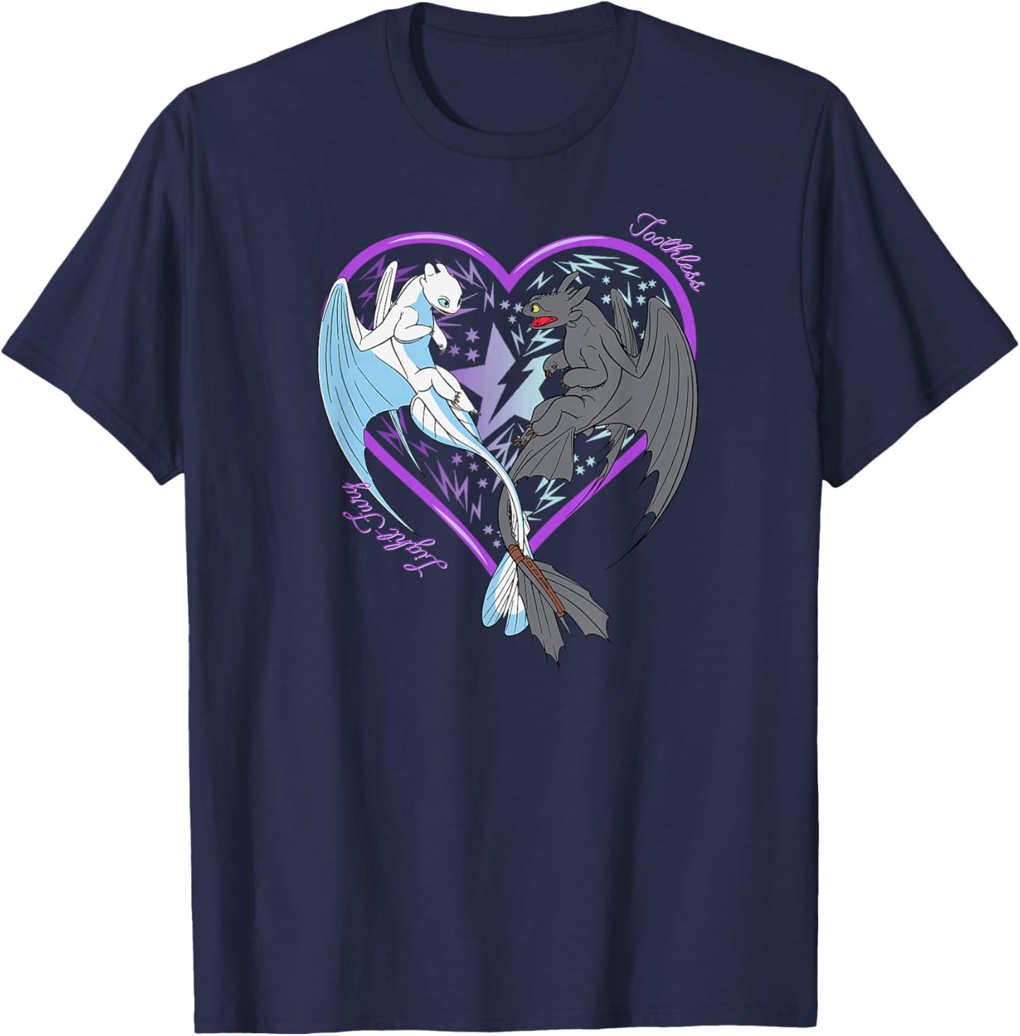 How to Train Your Dragon 3 Hidden World Night Light T-Shirt - T-Shirt | Navy