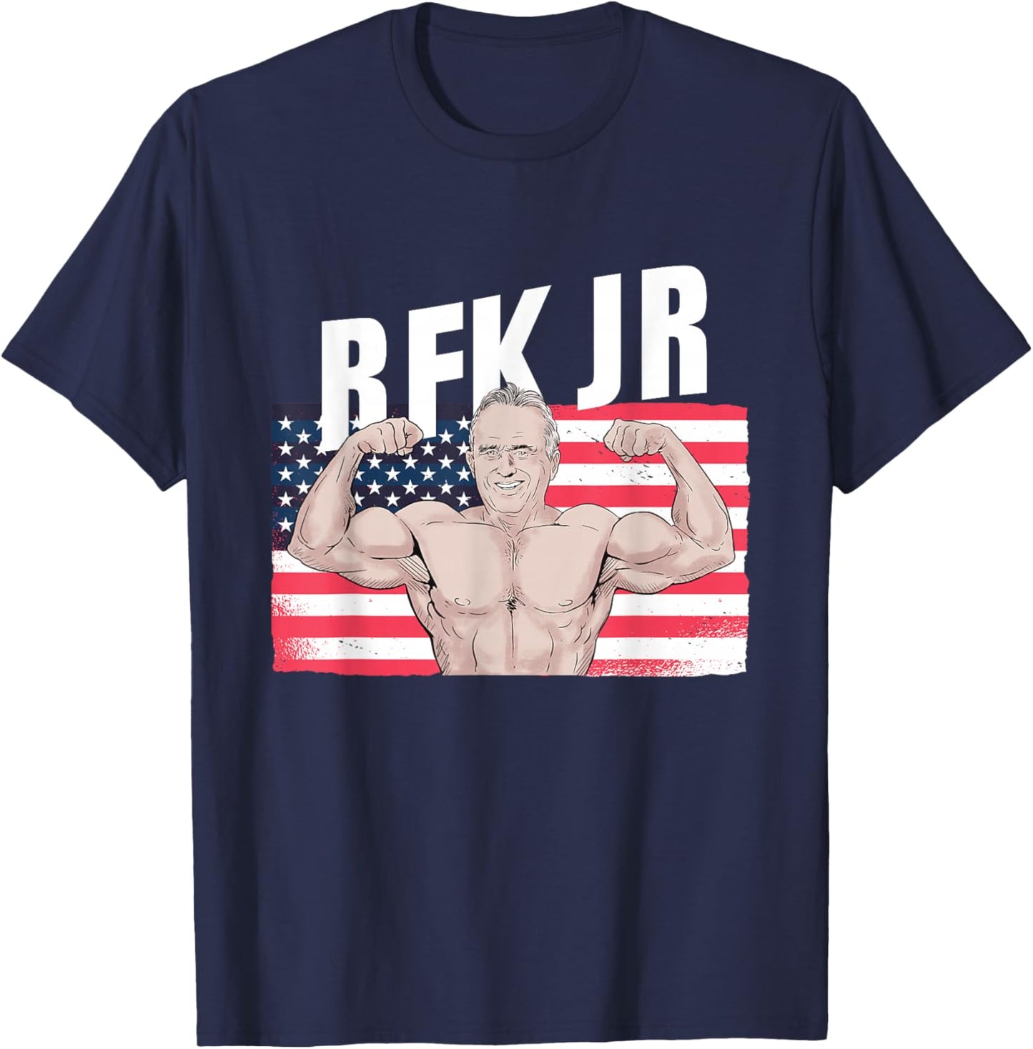 RFK JR 2024 Robert F Kennedy Funny USA Political Design T-Shirt - T-Shirt | Navy