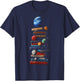 Book Space Graphic Planets Art T-Shirt - T-Shirt | Navy