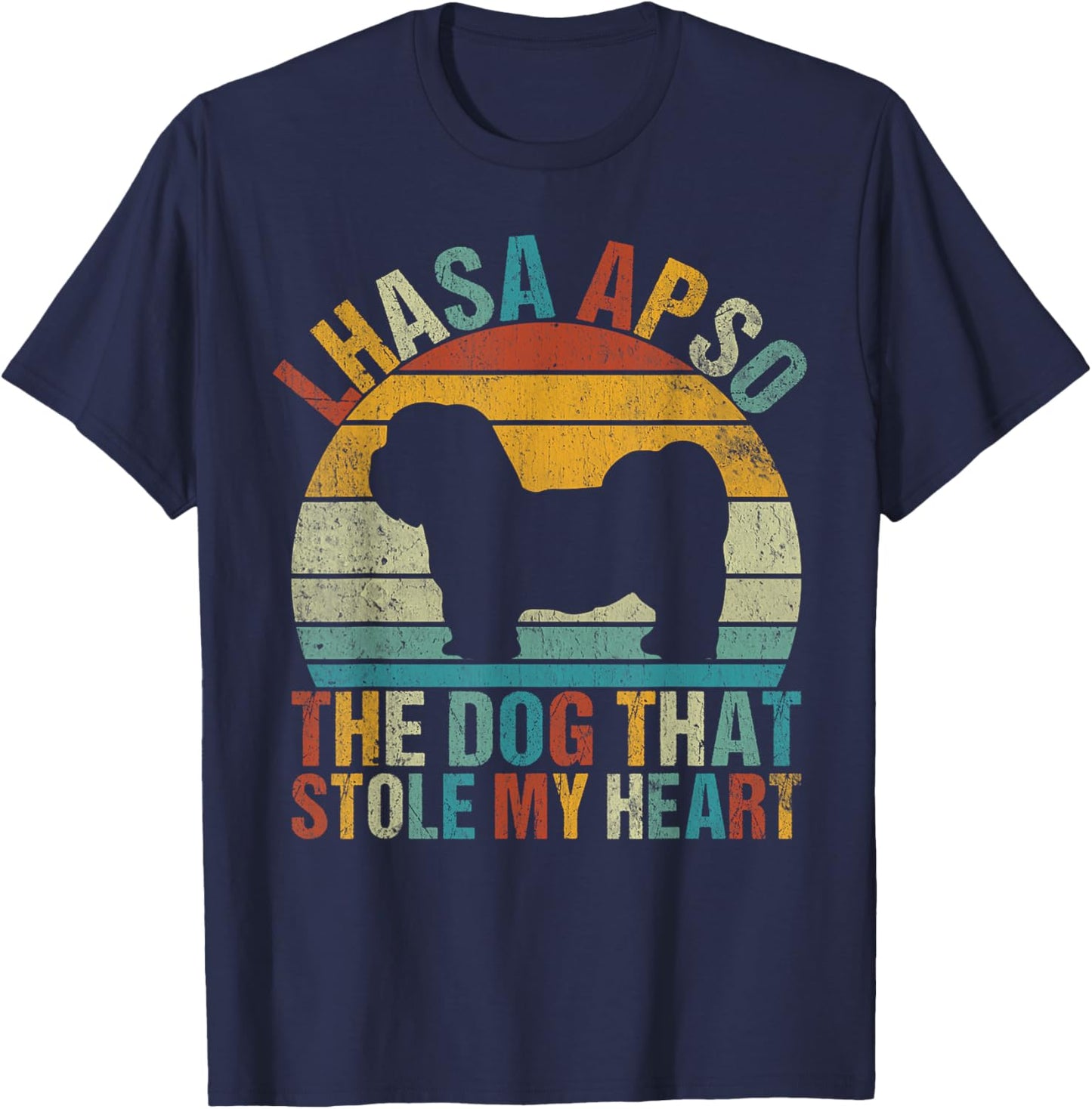 Lhasa Apso the Dog that stole my Heart Lhasa Apso Men Women T-Shirt - T-Shirt | Navy