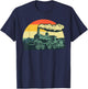 Cool Train Women Vintage Steam Engine Railroad Model T-Shirt - T-Shirt | Navy