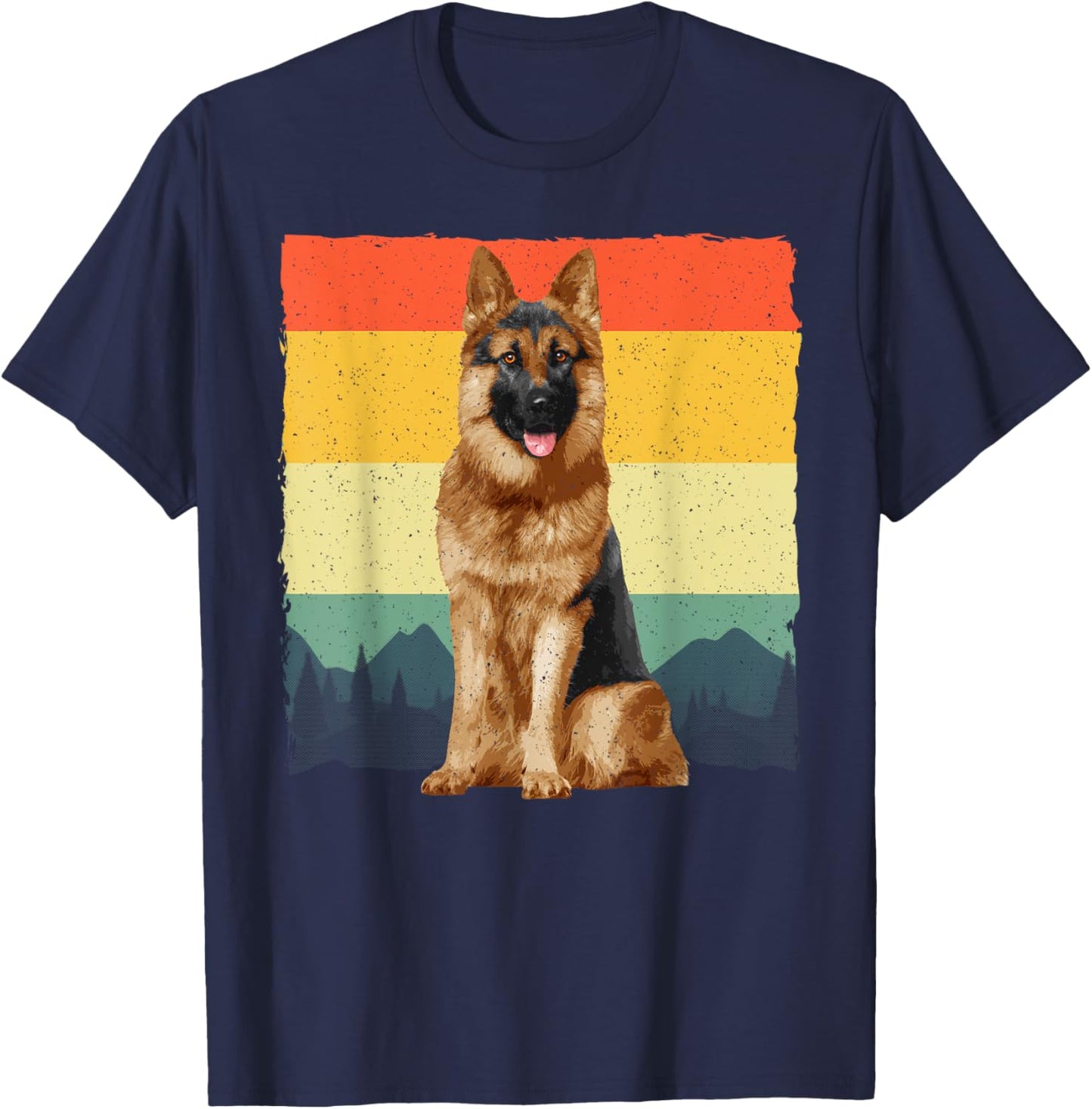 Cool German Shepherd Art Women German Shepherd Lover T-Shirt - T-Shirt | Navy