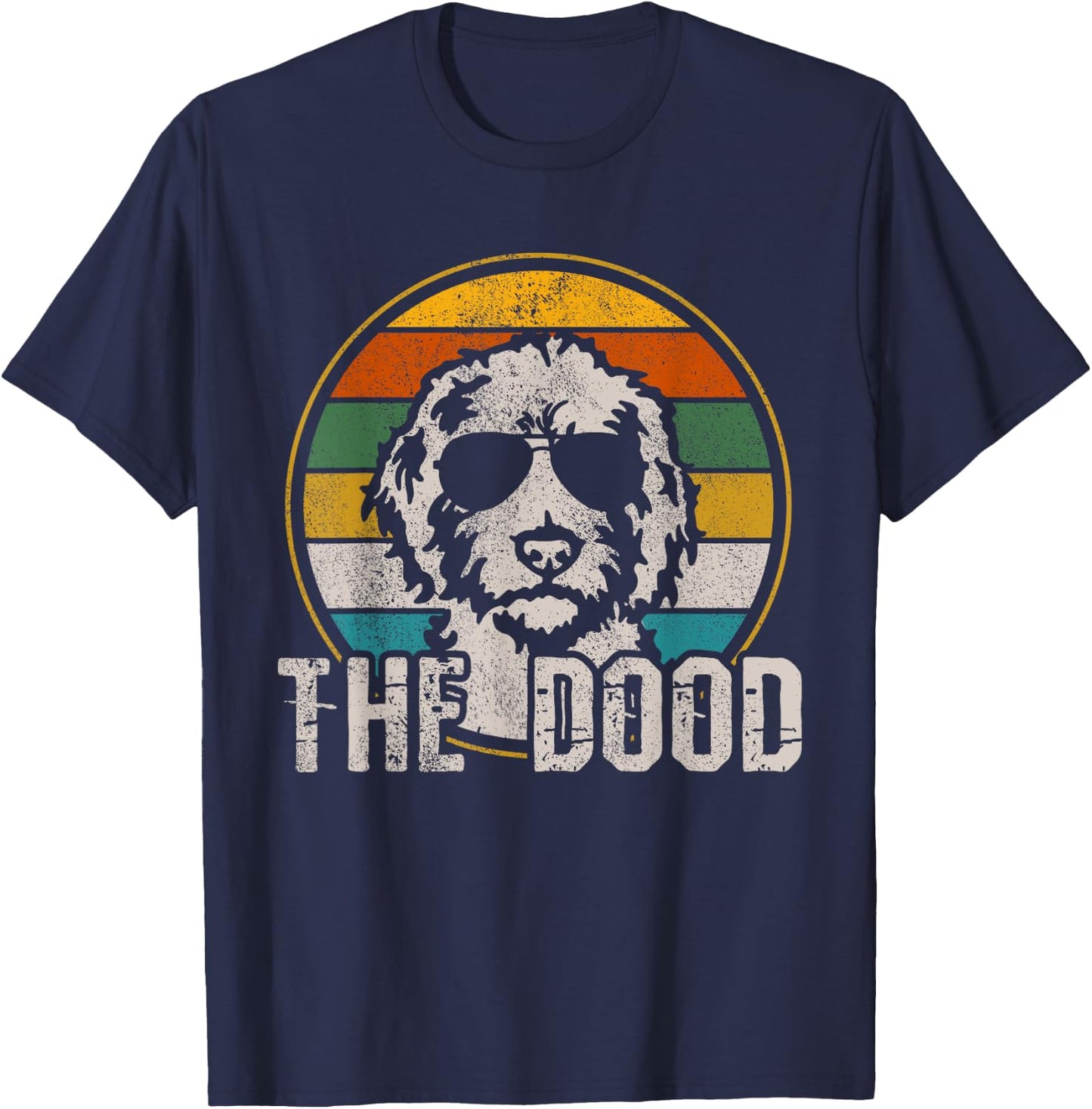 Goldendoodle - The Dood Vintage Retro Dog Women Girls Kids T-Shirt - T-Shirt | Navy