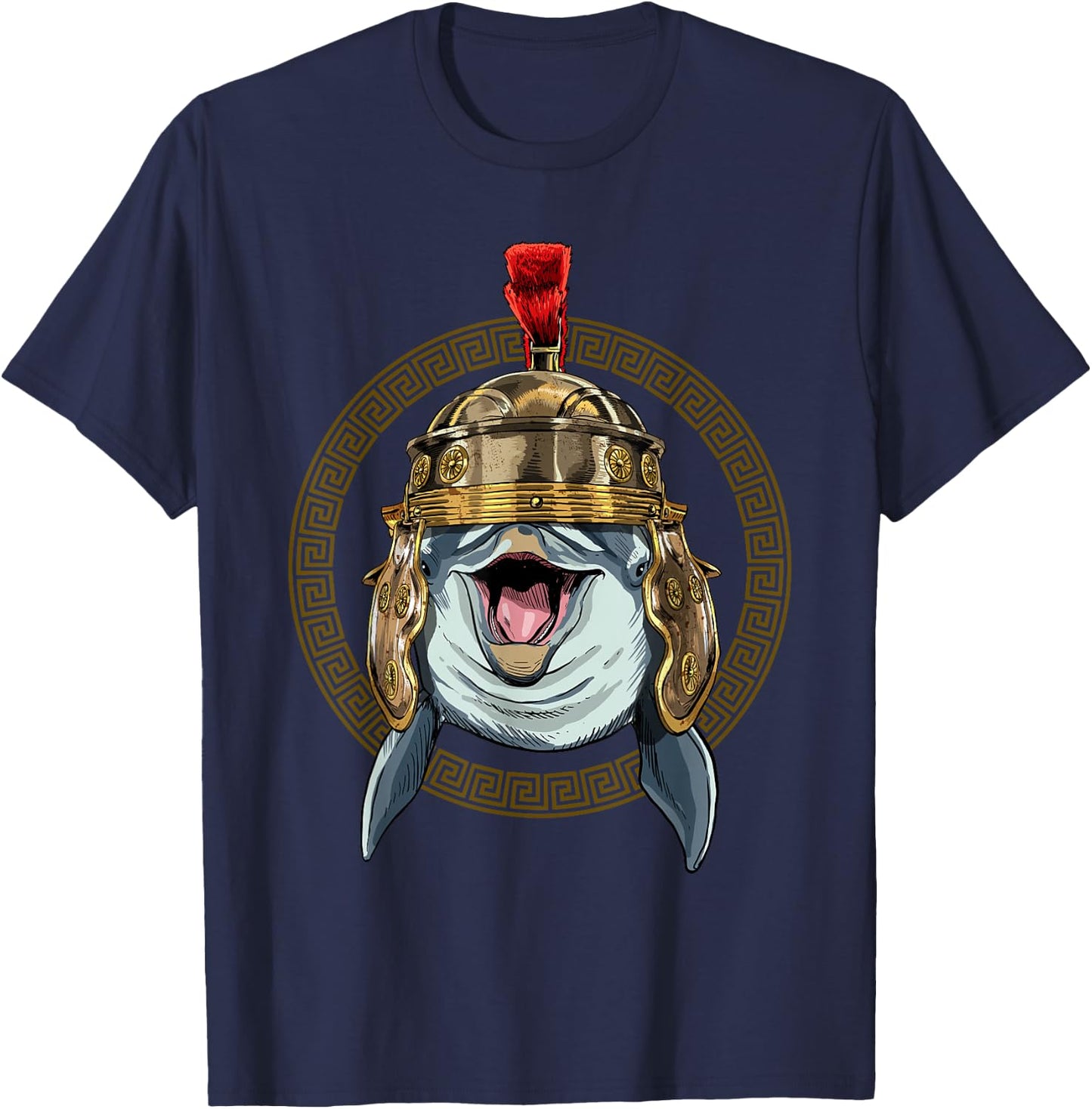 Centurion Dolphin Ancient Rome Roman Empire Marine Life T-Shirt - T-Shirt | Navy