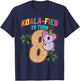 Koalafied To Turn 8 Koala Bear 8th Birthday Party Eight Cute T-Shirt - T-Shirt | Navy