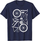Bike Parts - Downhill Rider Mountainbike MTB Cycling Small T-Shirt - T-Shirt | Navy