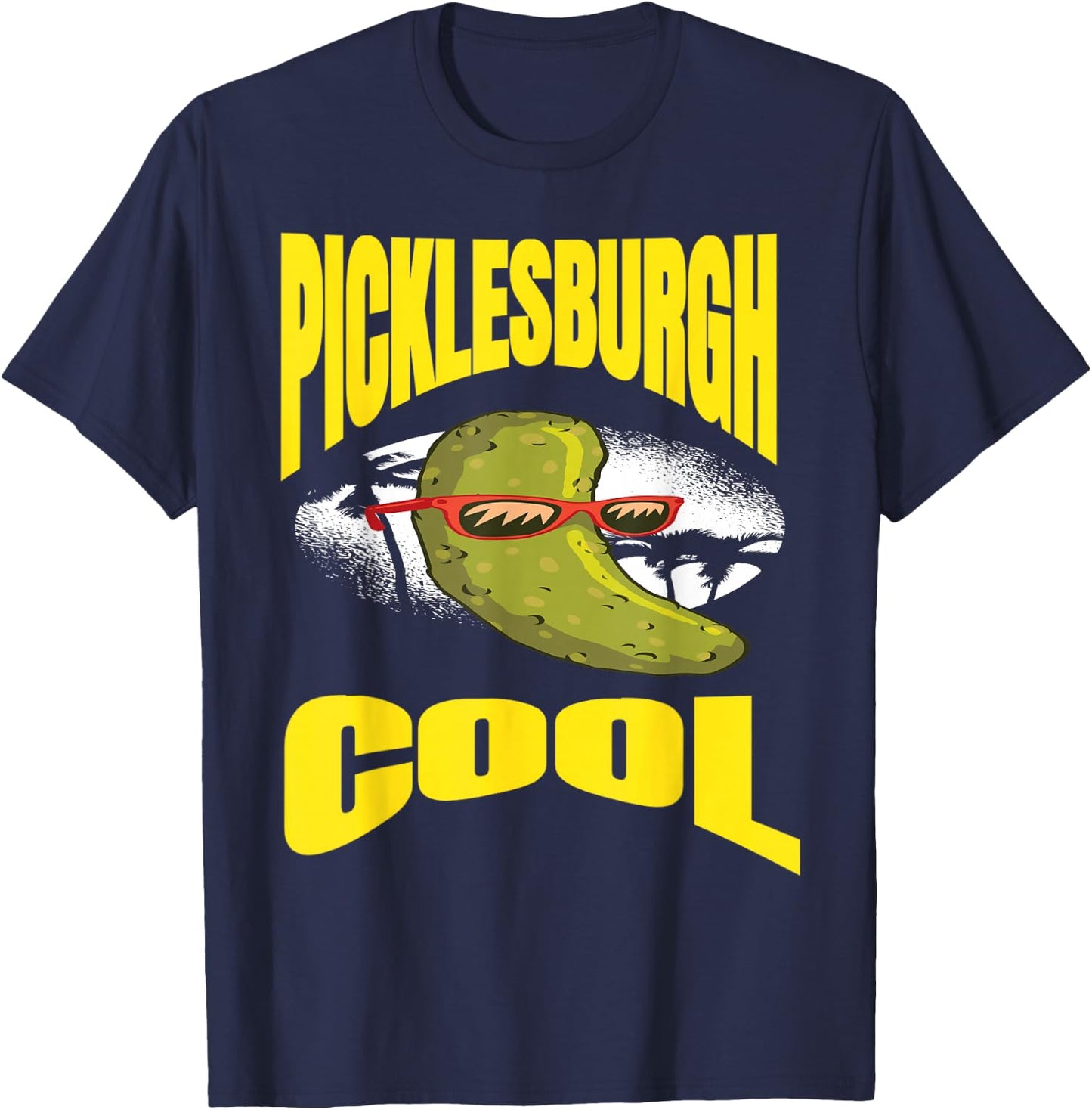 Funny Pittsburgh Humor Picklesburgh Cool Relaxing Pickle T-Shirt - T-Shirt | Navy