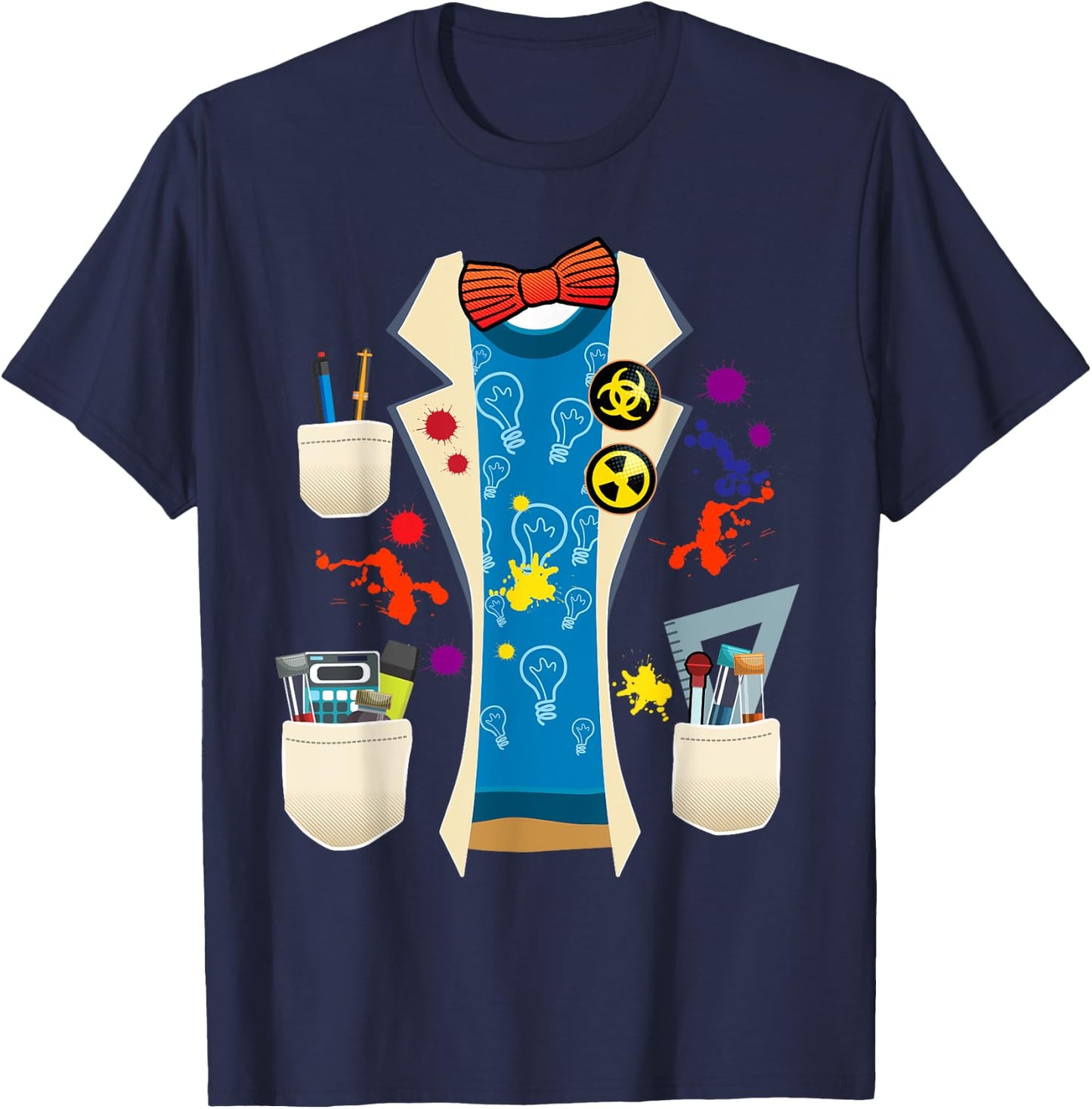 Halloween Mad Chemist Scientist DIY Costume Physics Science T-Shirt - T-Shirt | Navy