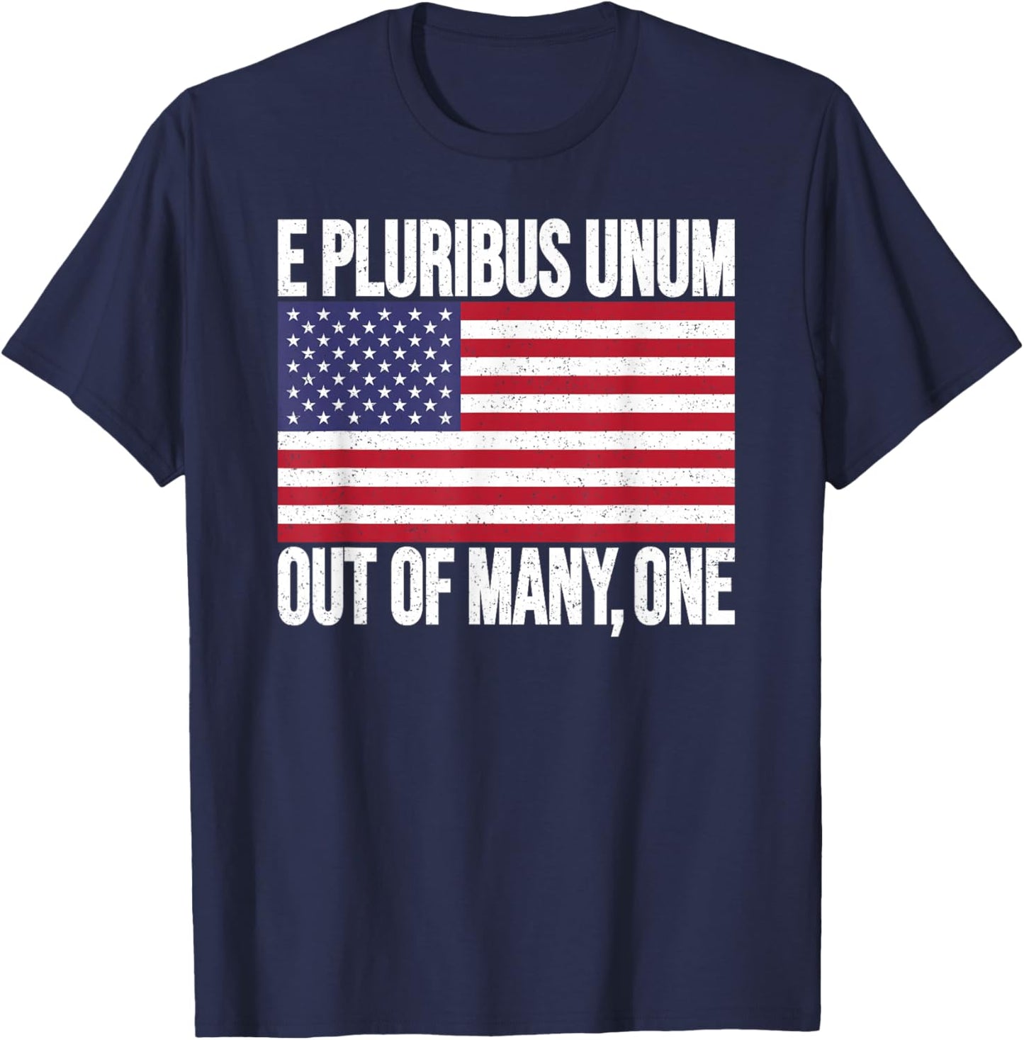 E Pluribus Unum Usa Flag T-Shirt - T-Shirt | Navy