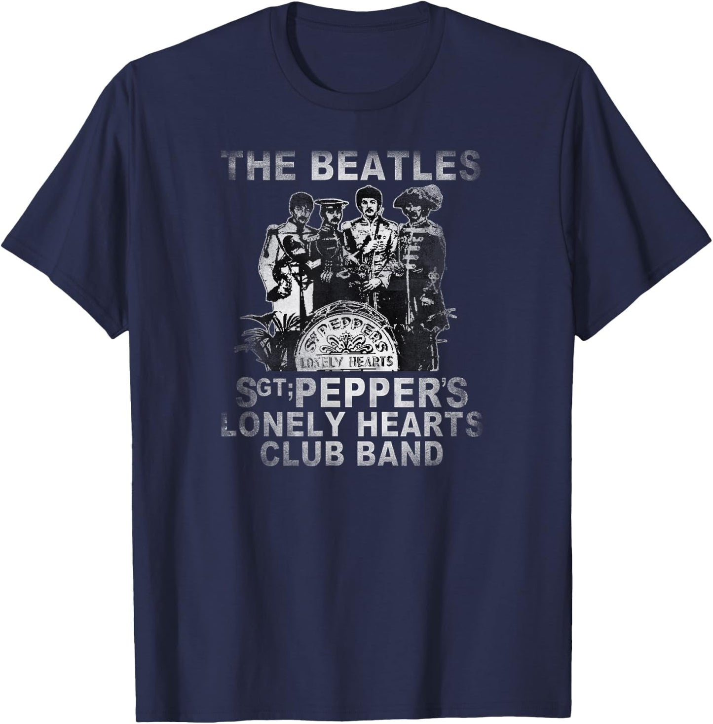 The Beatles - Lonely Hearts Club T-Shirt - T-Shirt | Navy