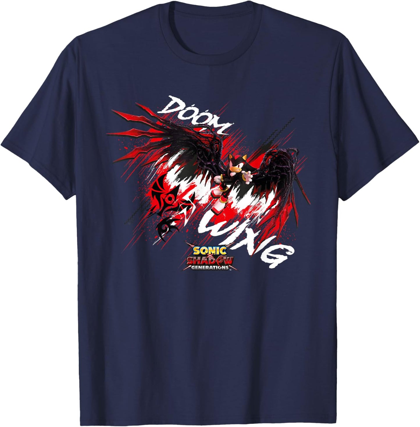 Sonic The Hedgehog, Sonic X Shadow Generations - Doom Wing T-Shirt - T-Shirt | Navy