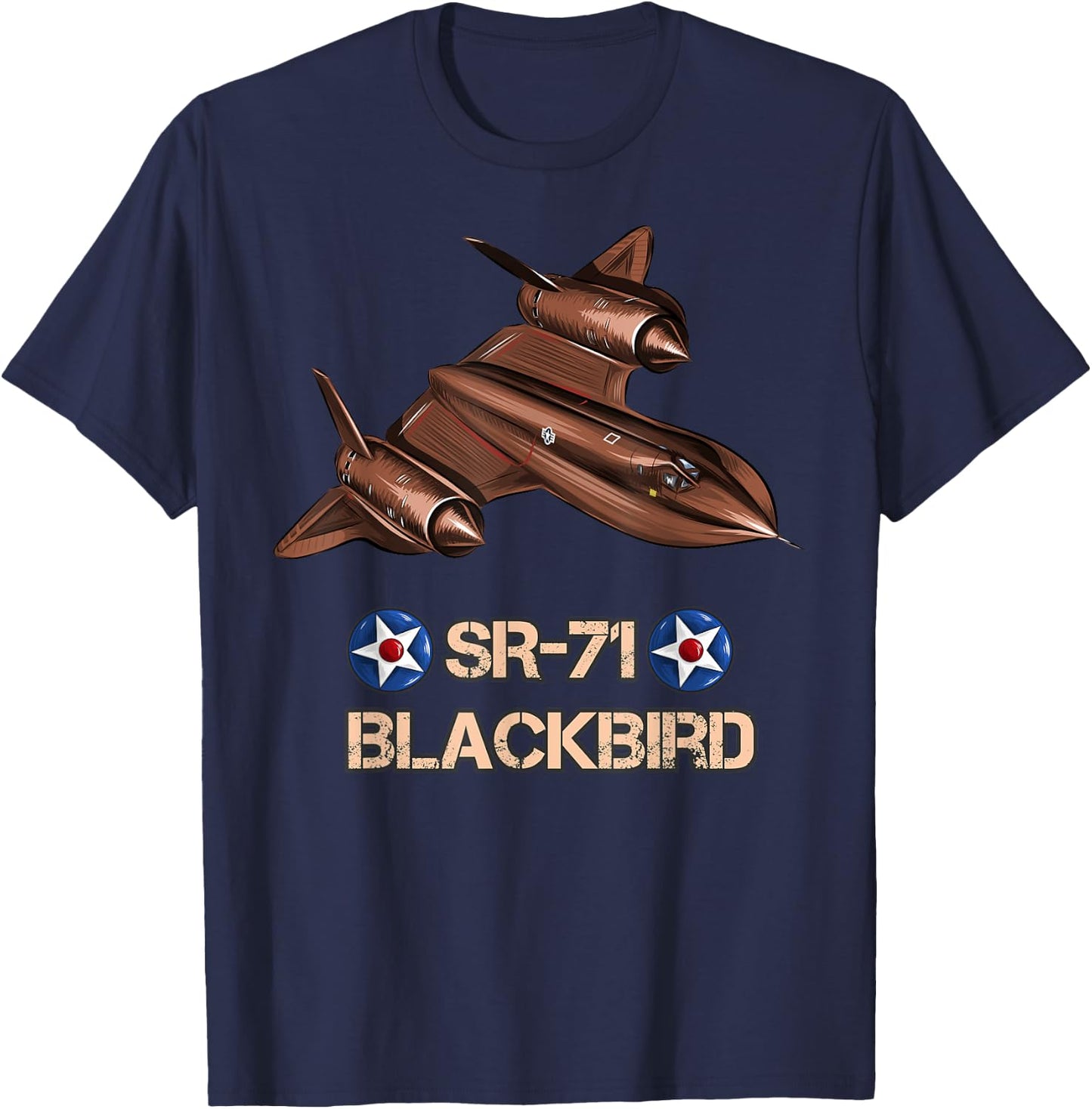 American Reconnaissance Aircraft SR71 Blackbird T-Shirt - T-Shirt | Navy